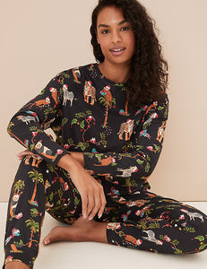 Women's Animal Print Christmas Pyjama Set